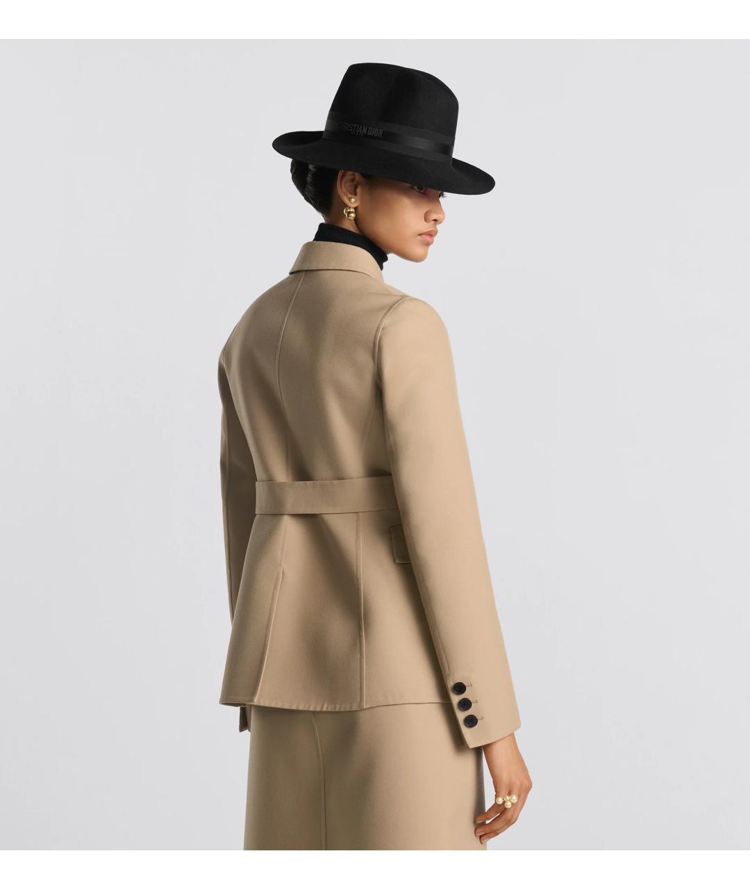 CHRISTIAN DIOR Бежевое шерстяное пальто, фото 4