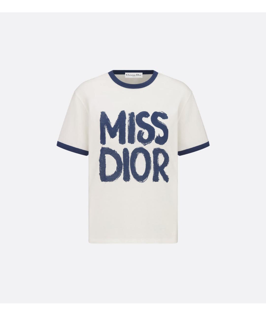 CHRISTIAN DIOR Белая хлопковая футболка, фото 5