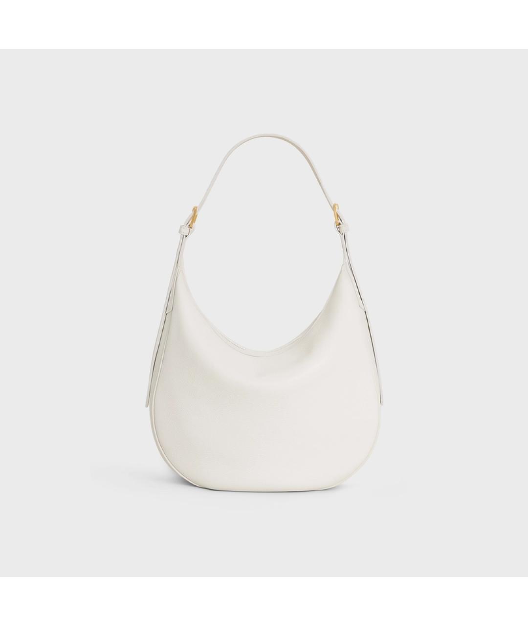 CELINE Белая кожаная сумка через плечо, фото 3