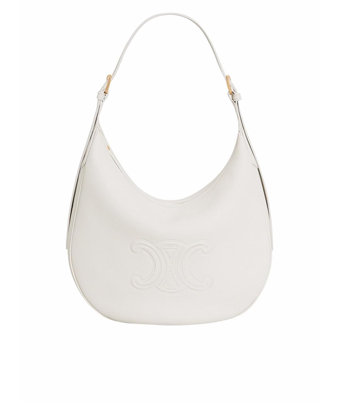 CELINE Белая кожаная сумка через плечо, фото 1