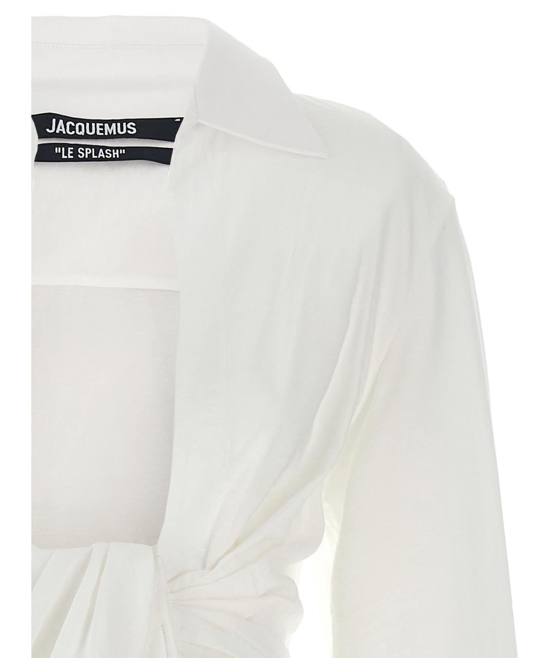 JACQUEMUS Белая хлопковая рубашка, фото 3