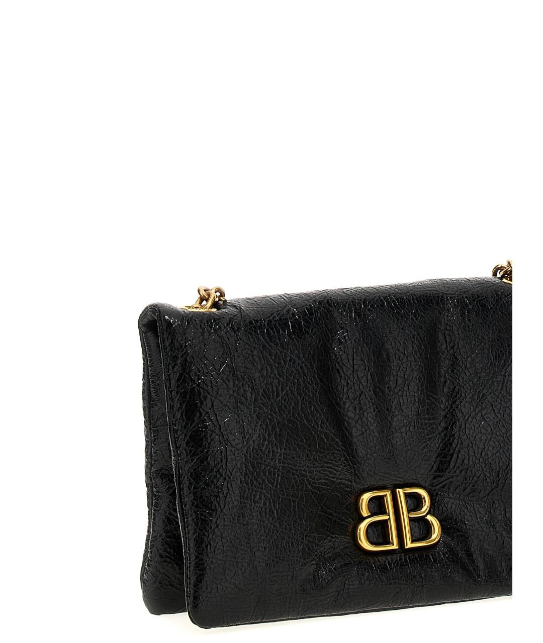 BALENCIAGA Черная кожаная сумка через плечо, фото 3