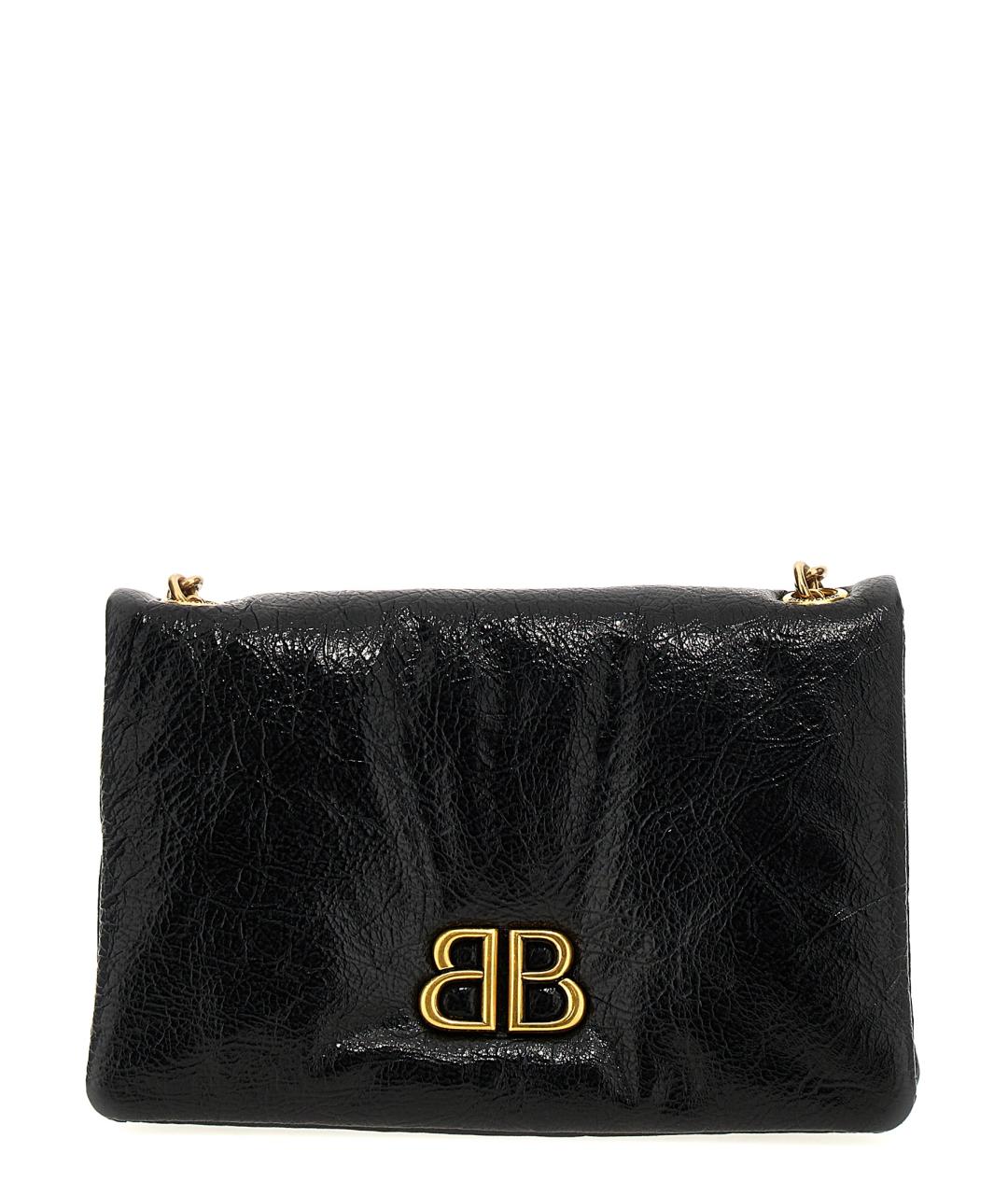 BALENCIAGA Черная кожаная сумка через плечо, фото 1