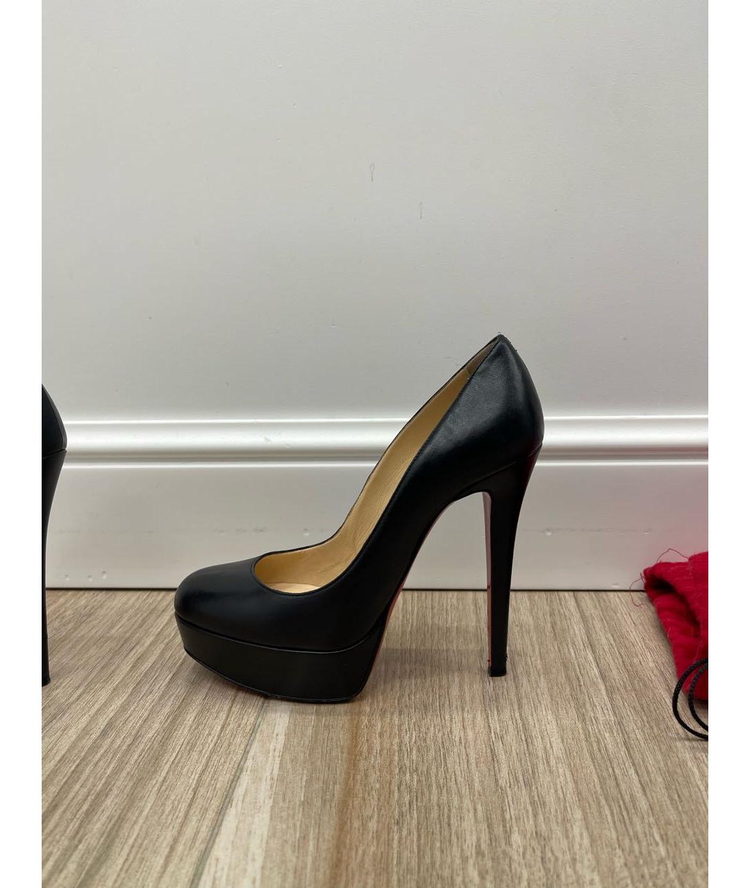 CHRISTIAN LOUBOUTIN Черные кожаные туфли, фото 5