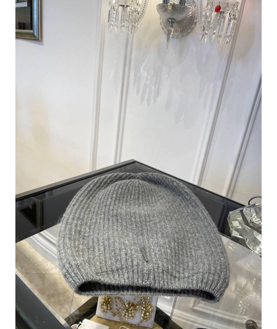 MONCLER Серая шапка, фото 2