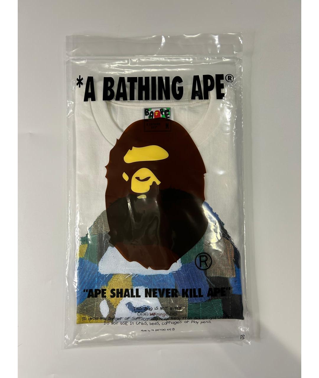 BAPE Белая хлопковая футболка, фото 3