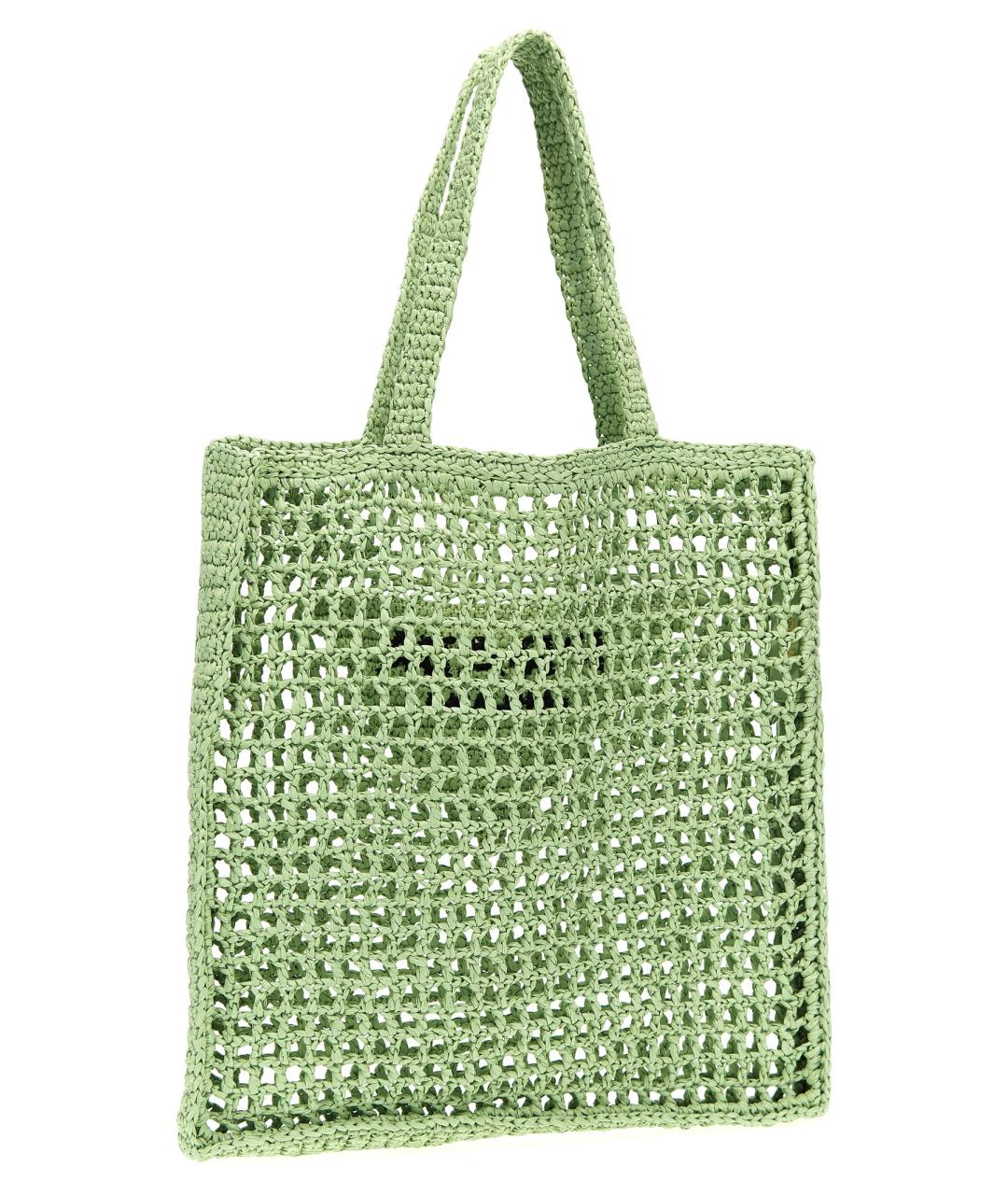PRADA Зеленая хлопковая сумка тоут, фото 2