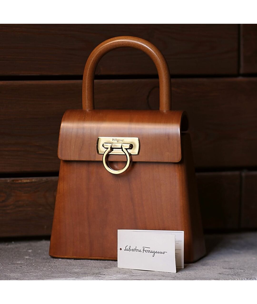 FERRAGAMO Коричневая сумка тоут, фото 5