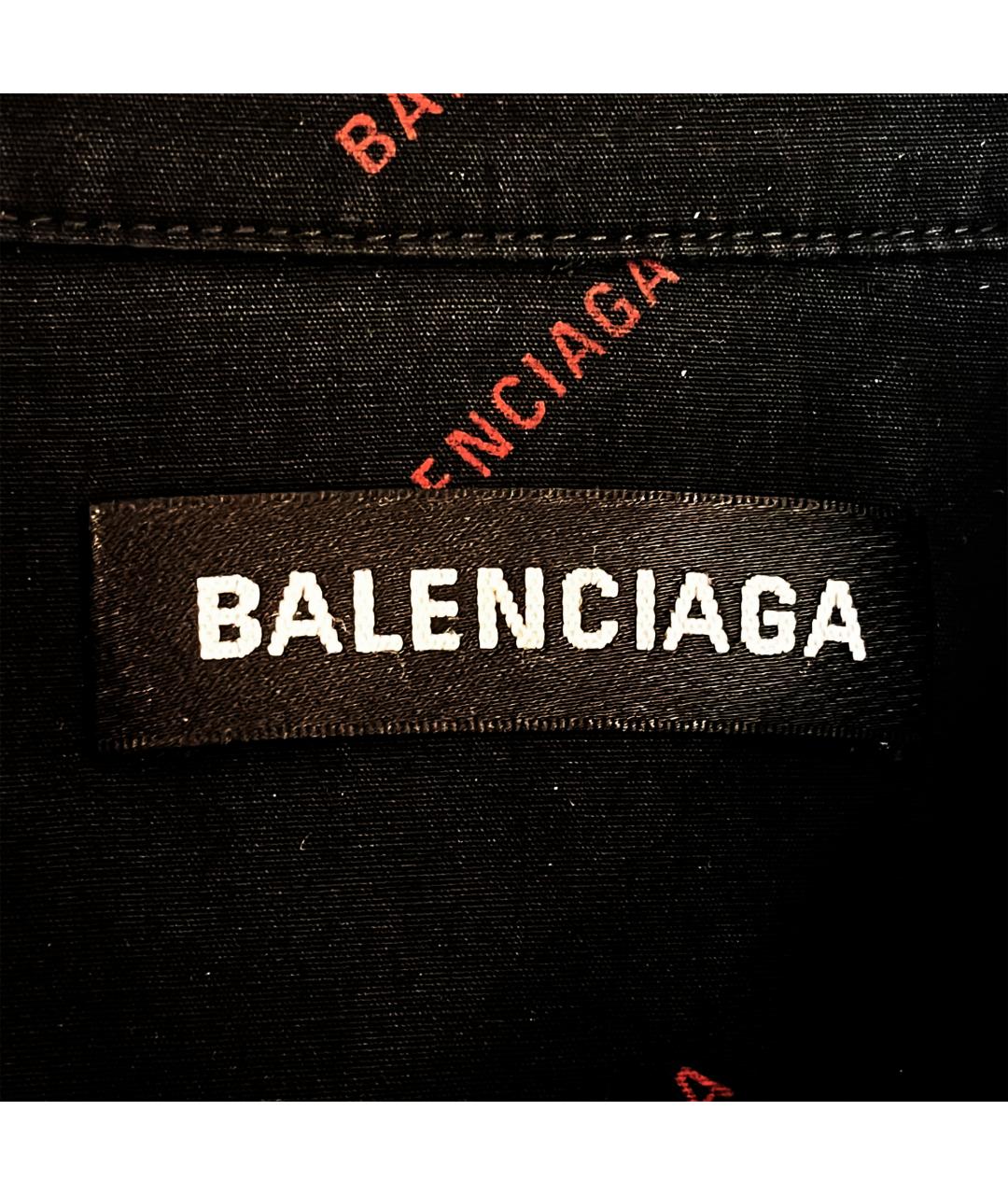 BALENCIAGA Черная хлопковая классическая рубашка, фото 2