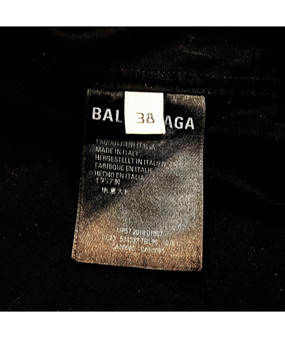 BALENCIAGA Черная хлопковая классическая рубашка, фото 3