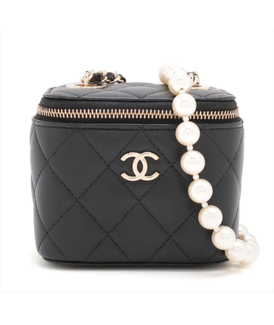 CHANEL Черная кожаная сумка через плечо, фото 8
