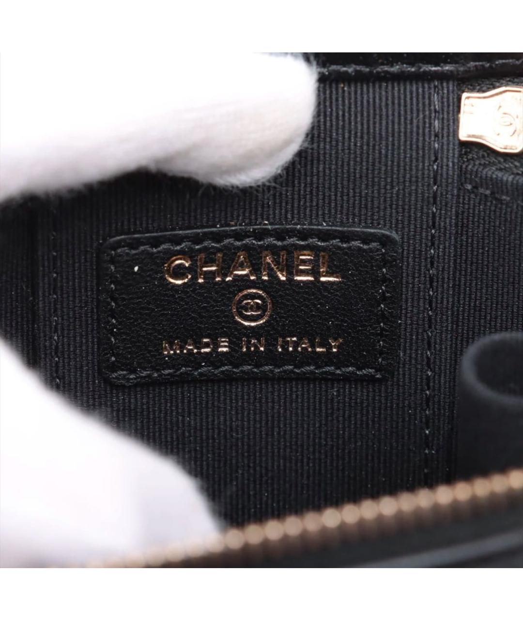 CHANEL Черная кожаная сумка через плечо, фото 6