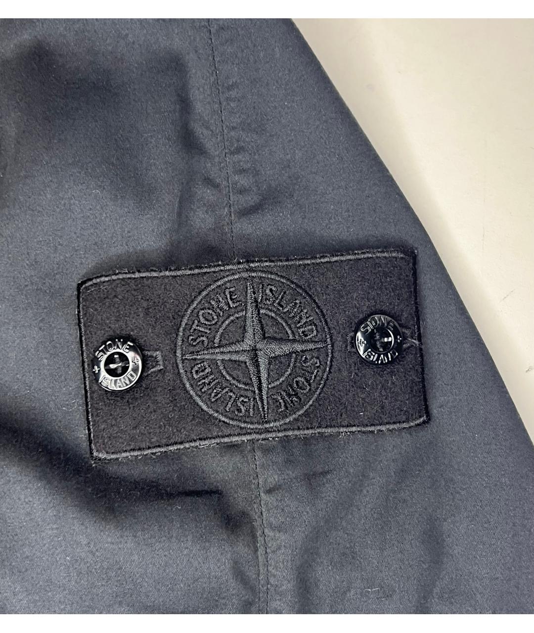 STONE ISLAND Черная хлопко-лиоцелловая кэжуал рубашка, фото 5