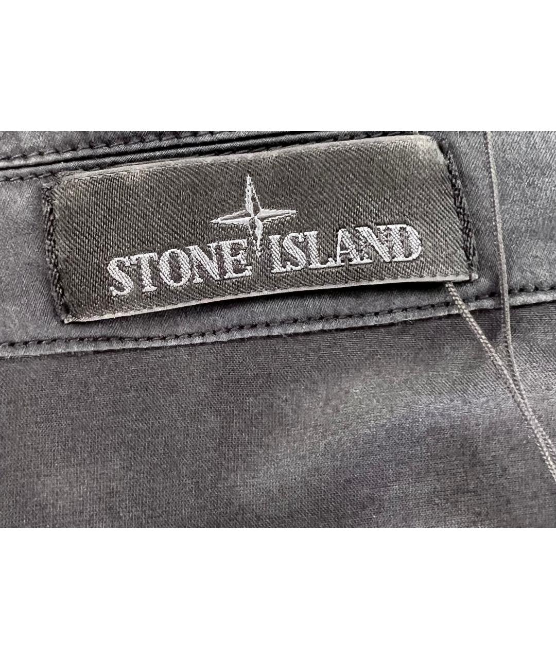 STONE ISLAND Черная хлопко-лиоцелловая кэжуал рубашка, фото 3