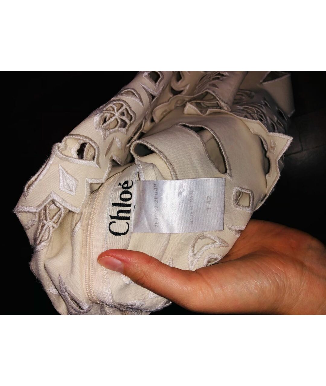 CHLOE Бежевая хлопковая юбка мини, фото 3