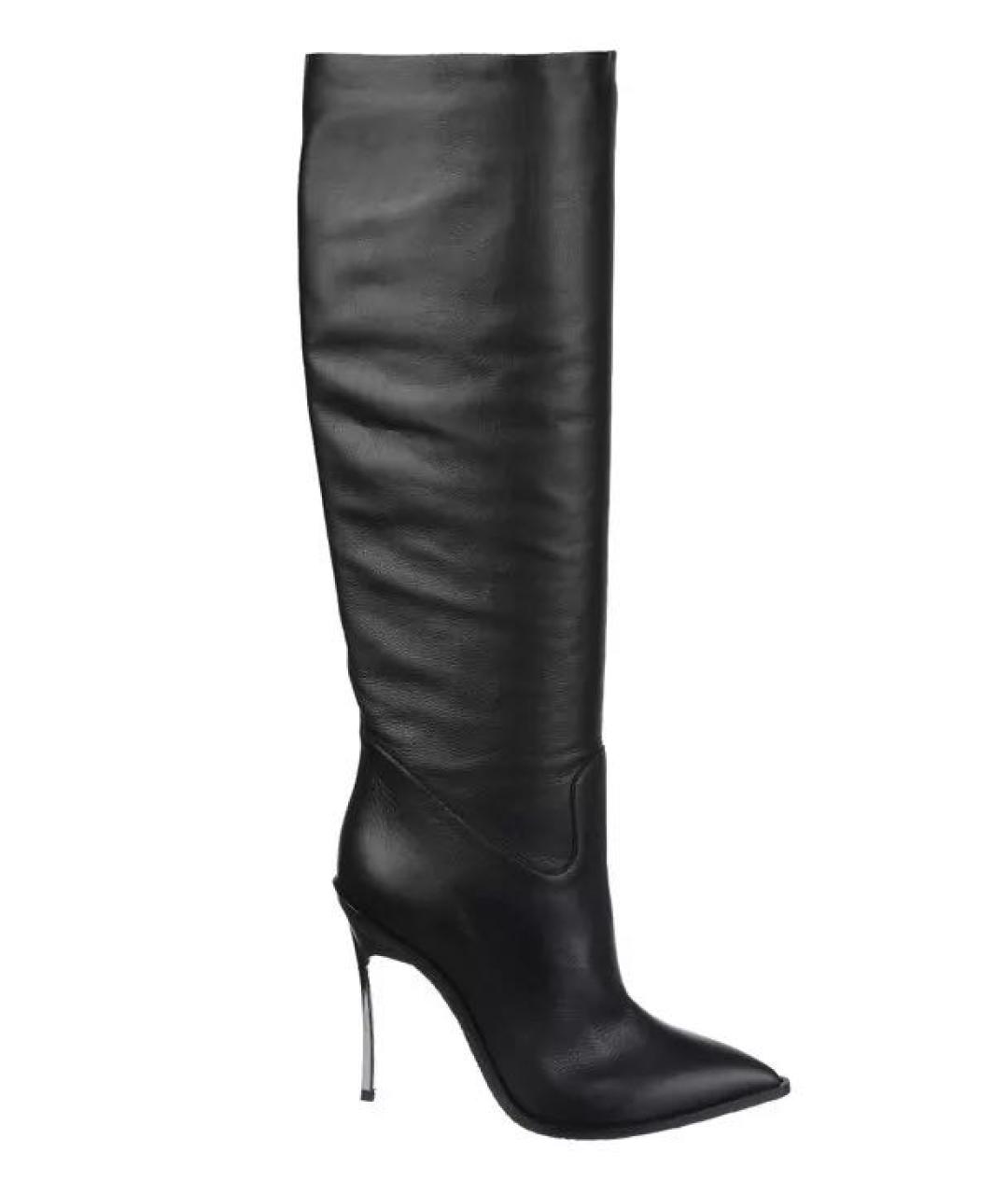 CASADEI Черные кожаные сапоги, фото 4