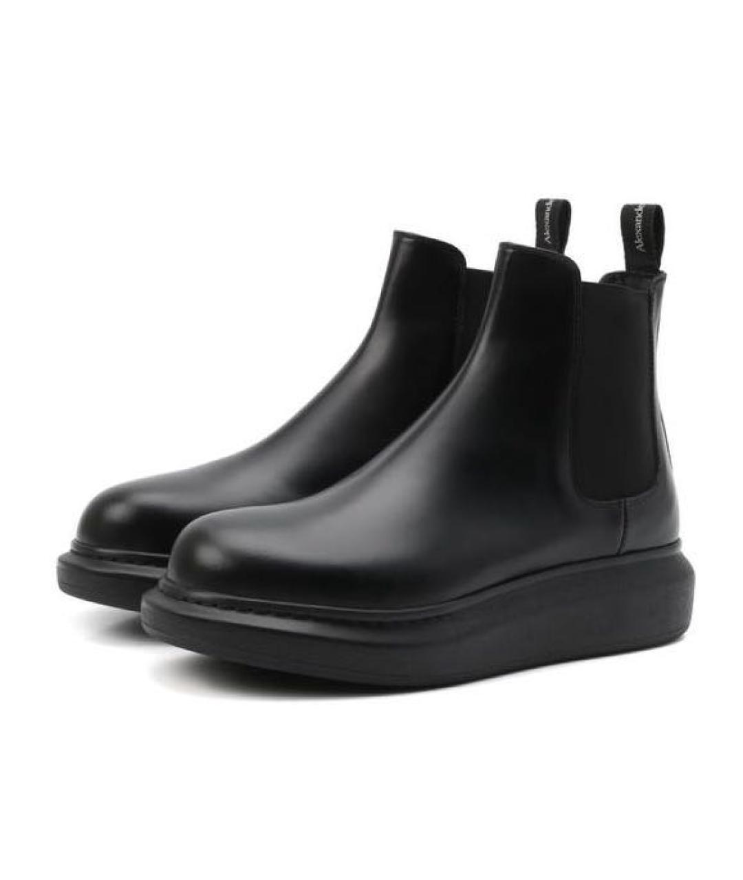 ALEXANDER MCQUEEN Черные кожаные ботинки, фото 5