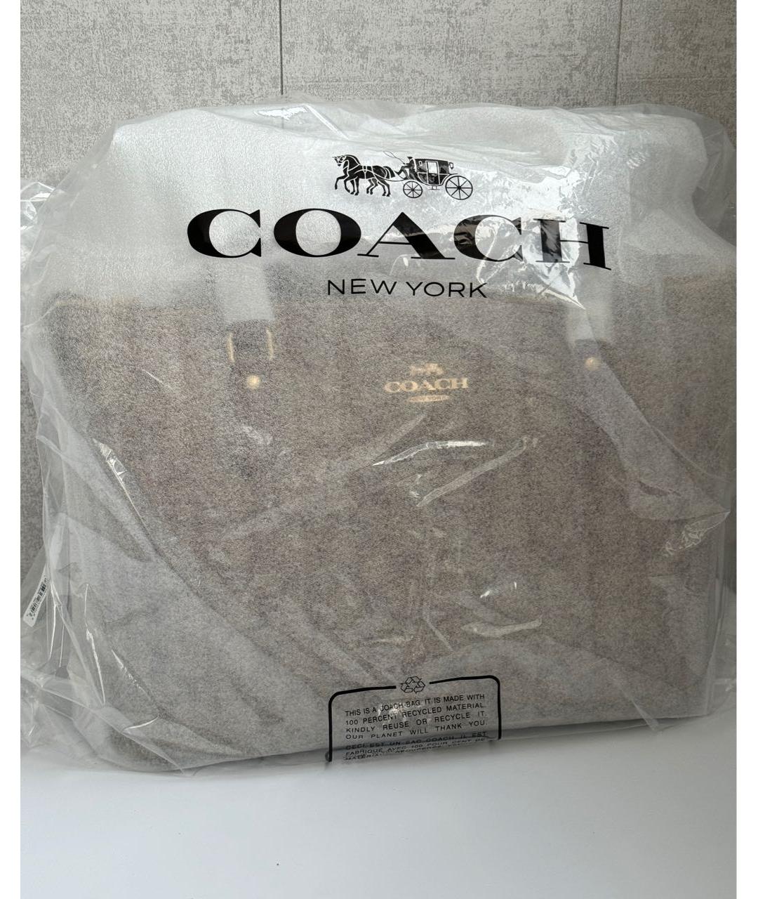 COACH Коричневая сумка тоут, фото 8