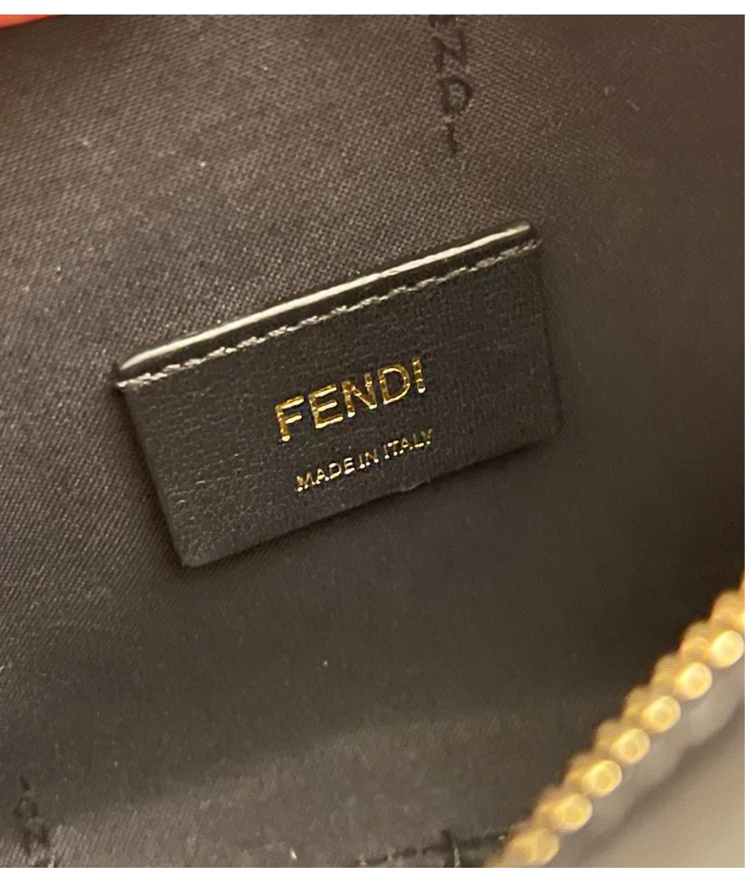 FENDI Черная кожаная сумка через плечо, фото 3