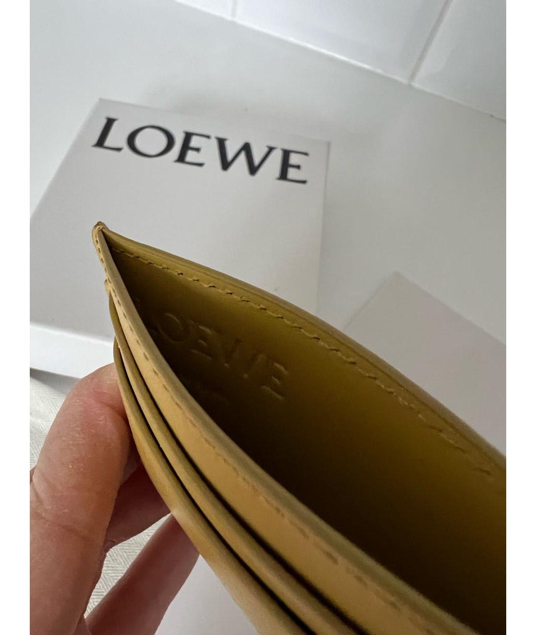 LOEWE Желтый кожаный кардхолдер, фото 4