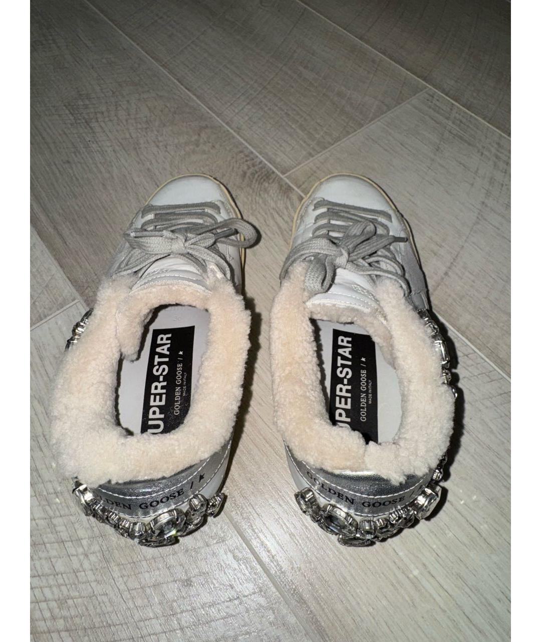 GOLDEN GOOSE DELUXE BRAND Белые кожаные кеды, фото 3