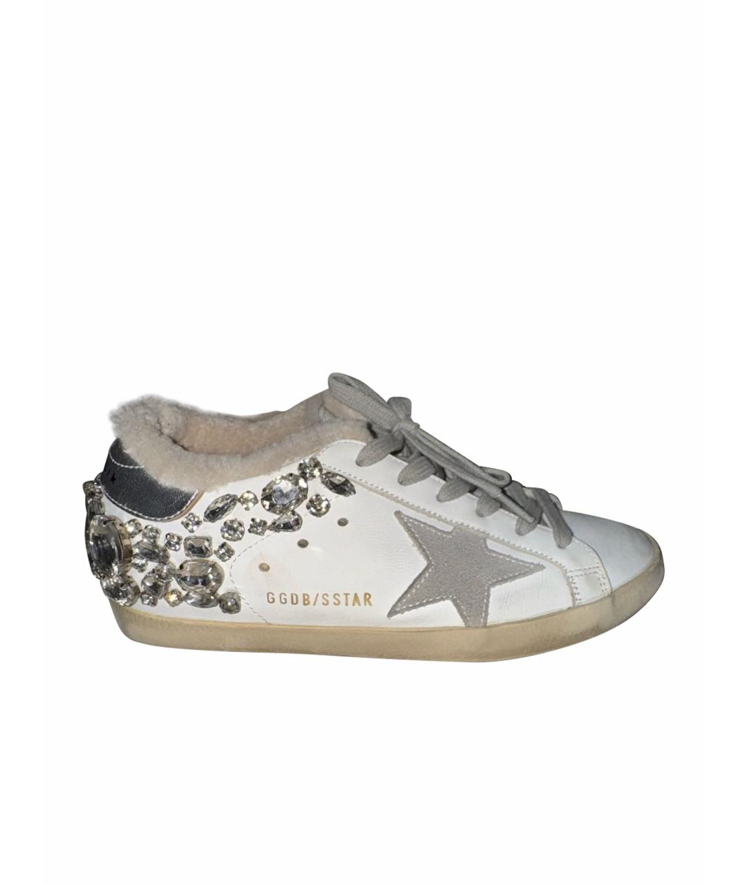 GOLDEN GOOSE DELUXE BRAND Белые кожаные кеды, фото 1