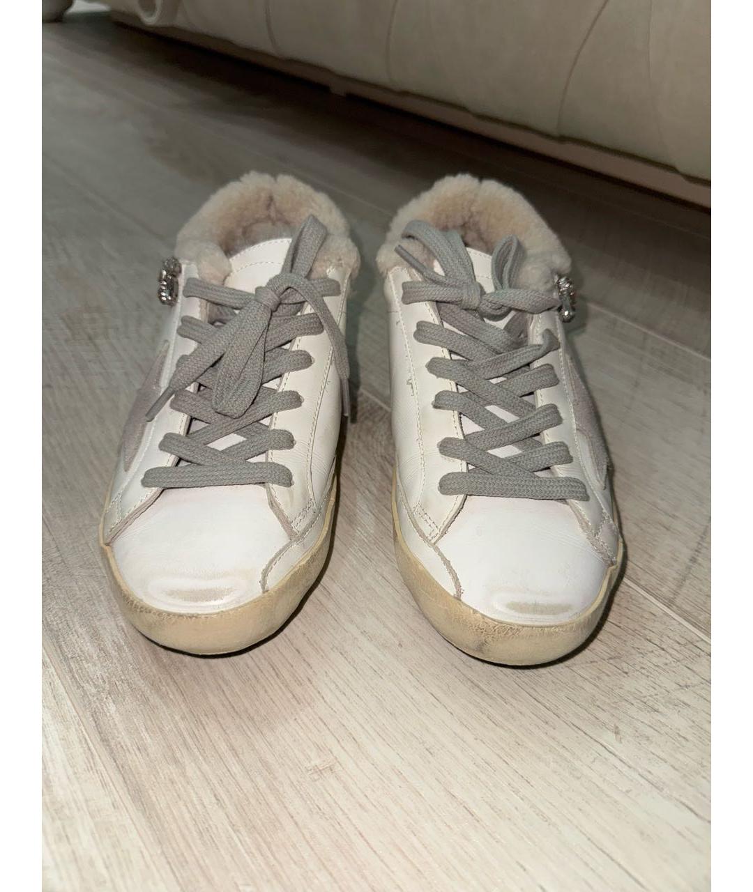 GOLDEN GOOSE DELUXE BRAND Белые кожаные кеды, фото 2