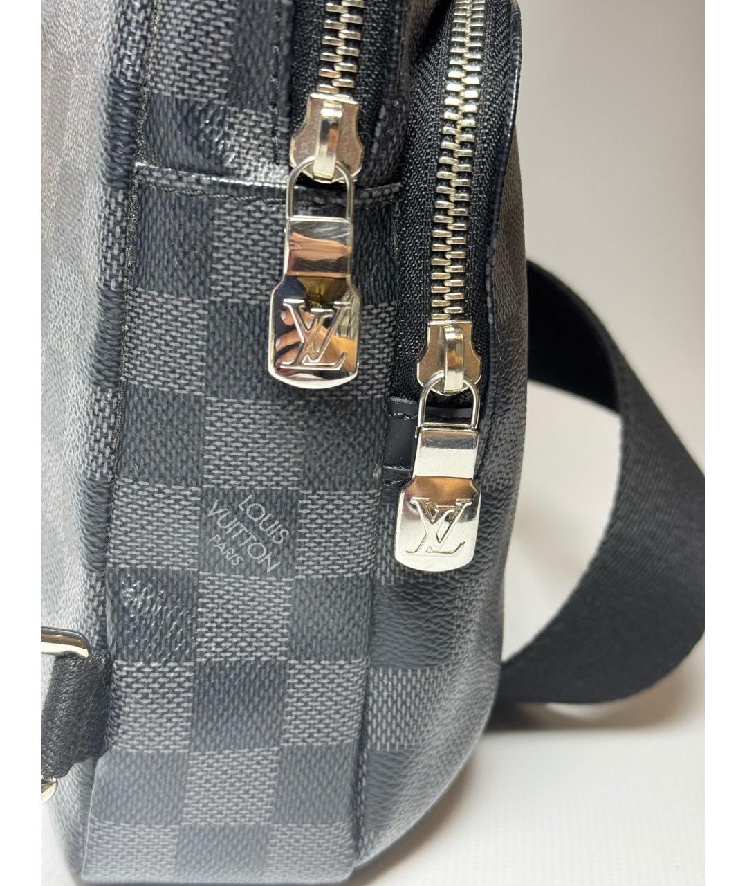 LOUIS VUITTON Антрацитовая сумка на плечо, фото 7