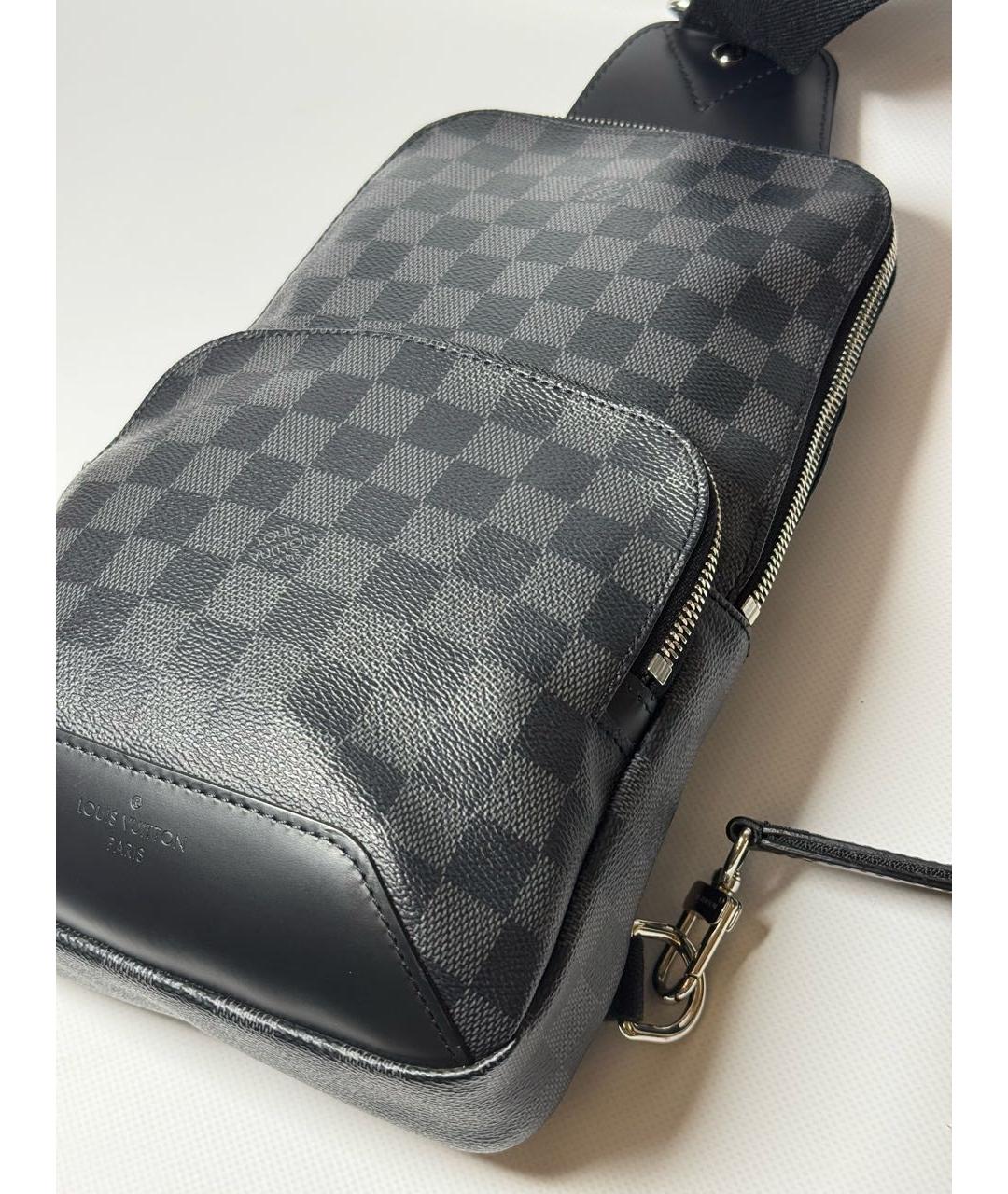 LOUIS VUITTON Антрацитовая сумка на плечо, фото 5