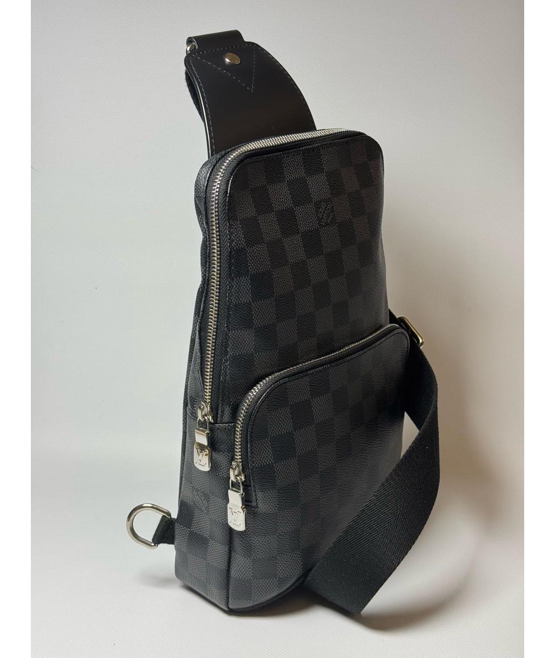 LOUIS VUITTON Антрацитовая сумка на плечо, фото 2