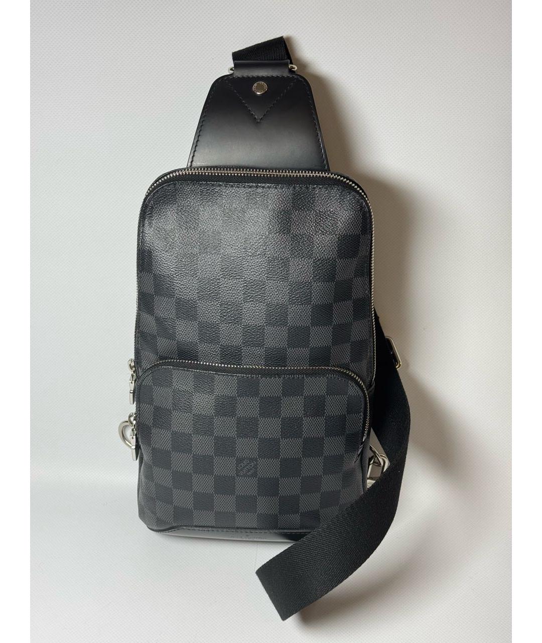 LOUIS VUITTON Антрацитовая сумка на плечо, фото 9