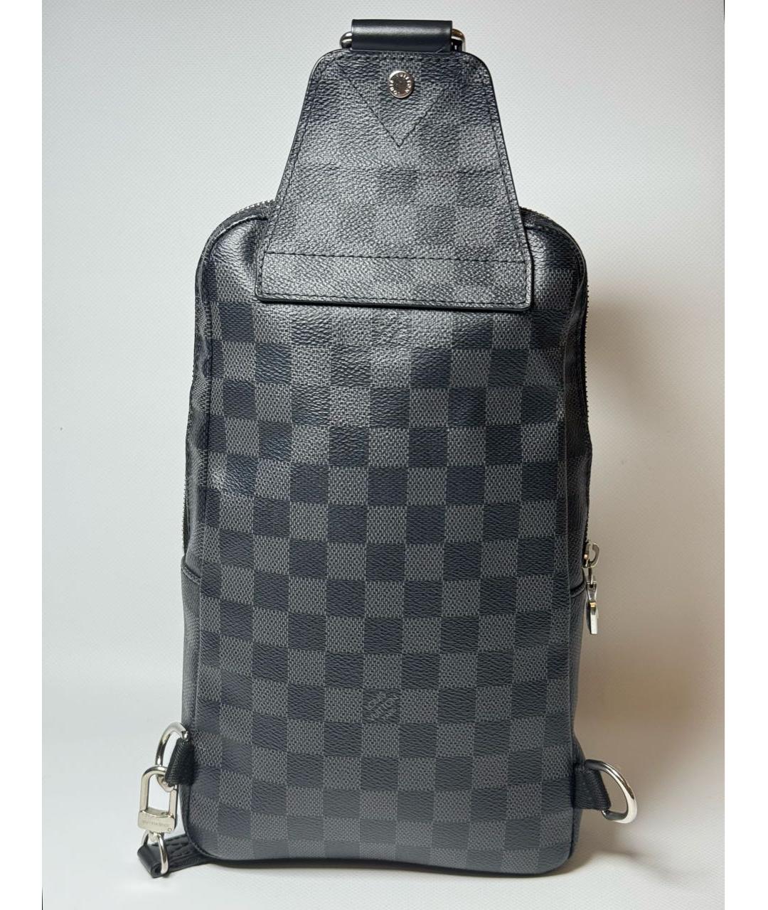LOUIS VUITTON Антрацитовая сумка на плечо, фото 3