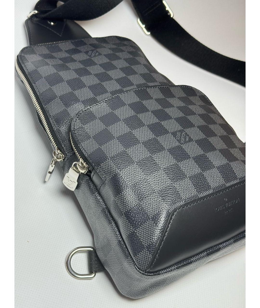 LOUIS VUITTON Антрацитовая сумка на плечо, фото 6