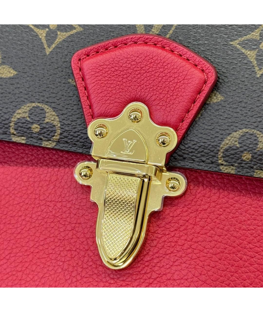 LOUIS VUITTON Красная кожаная сумка через плечо, фото 4