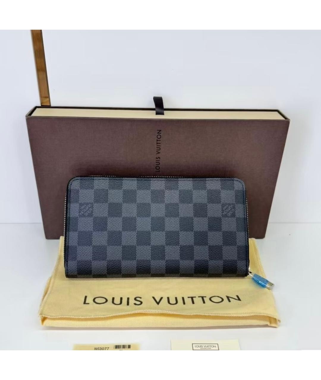 LOUIS VUITTON Черная барсетка из искусственной кожи, фото 10