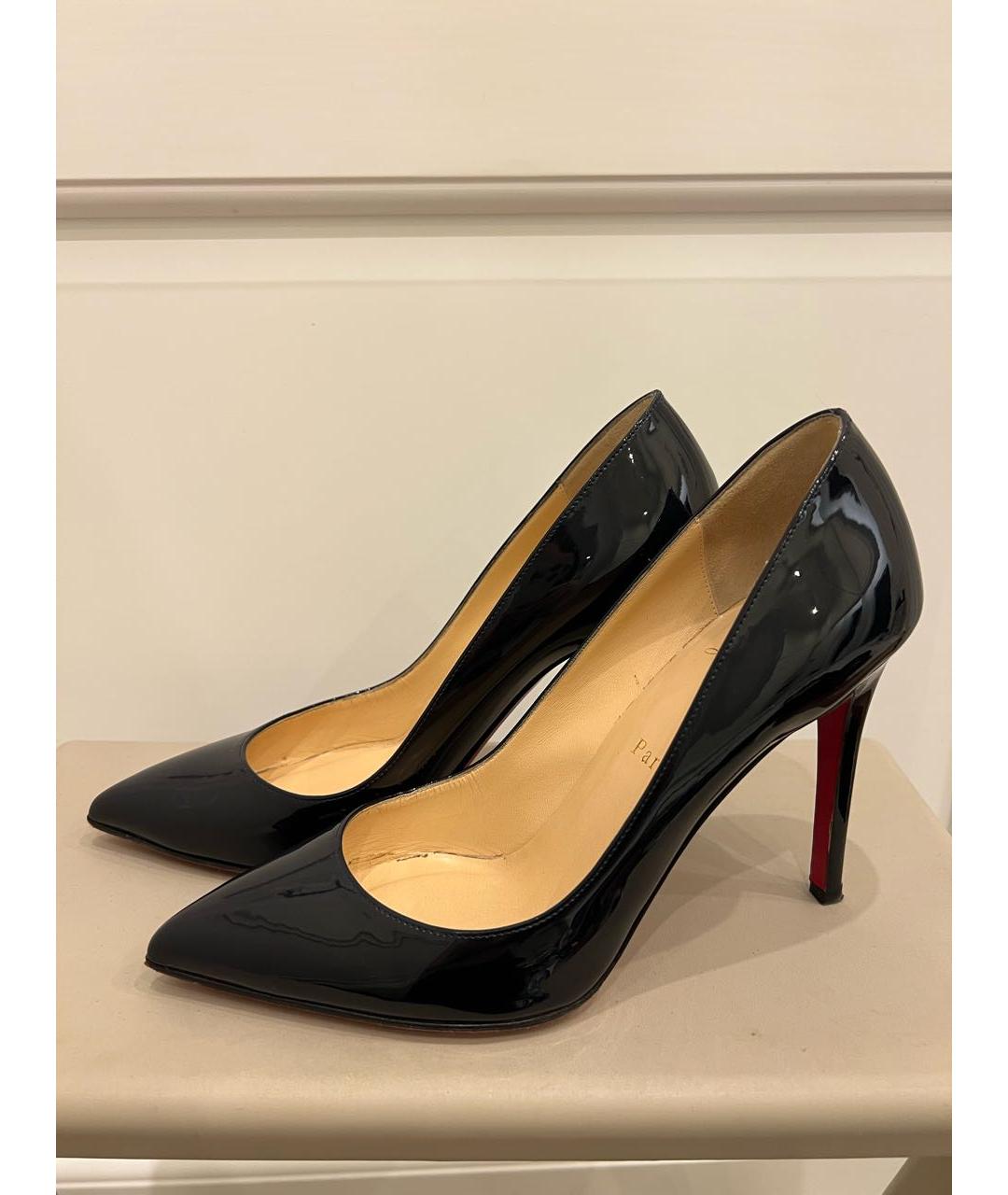 CHRISTIAN LOUBOUTIN Черные туфли из лакированной кожи, фото 6