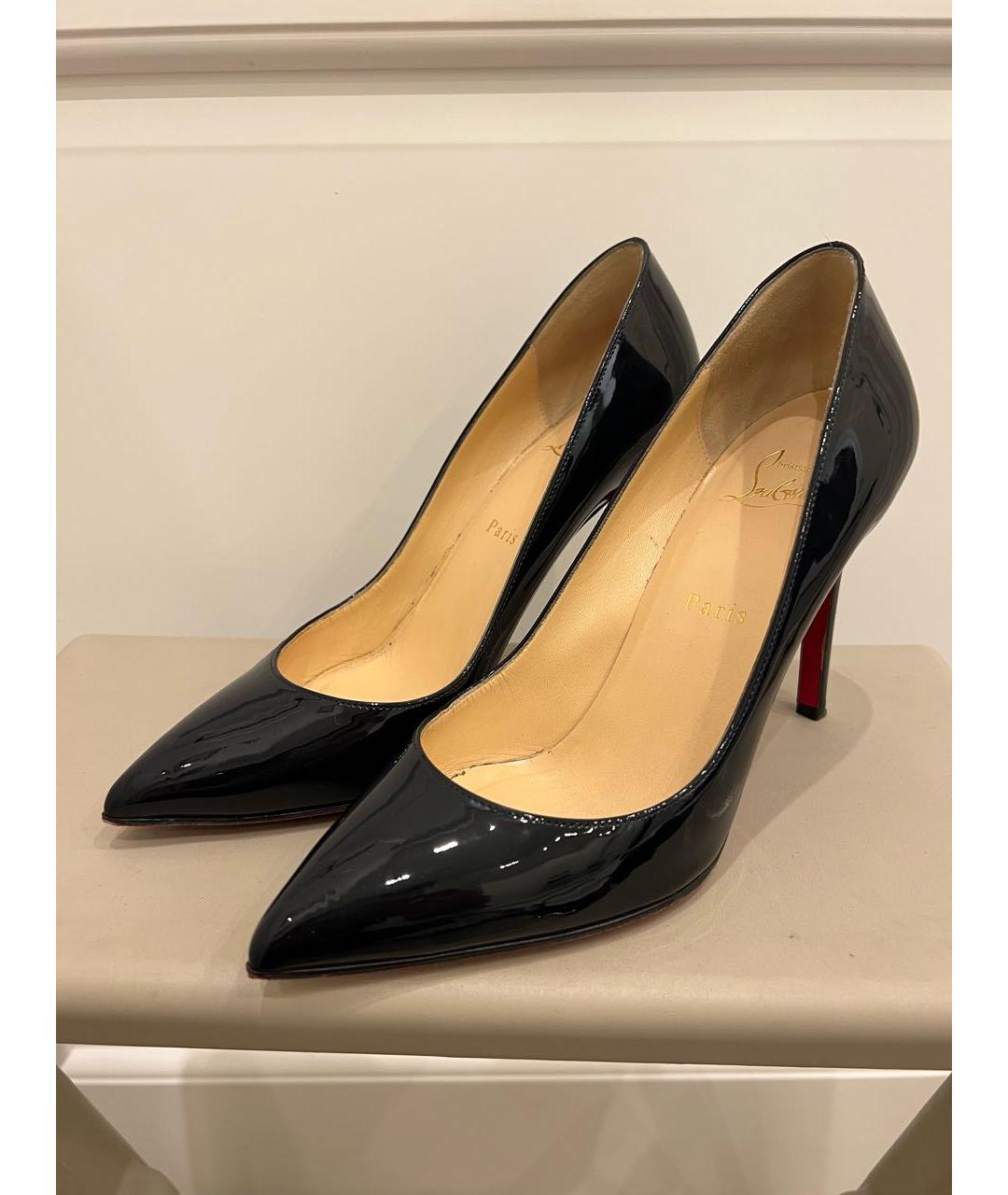 CHRISTIAN LOUBOUTIN Черные туфли из лакированной кожи, фото 2