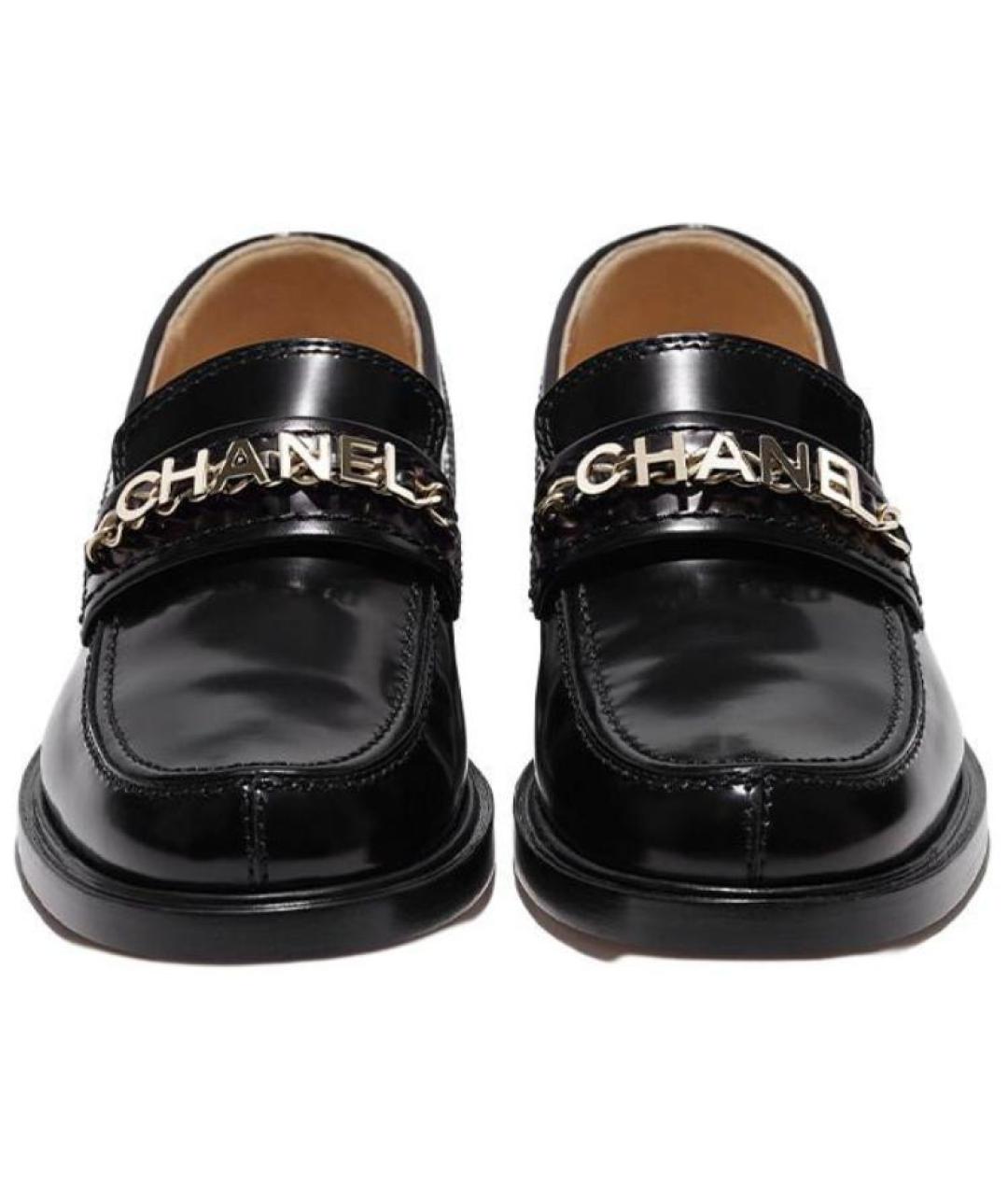 CHANEL Черные кожаные лоферы, фото 5