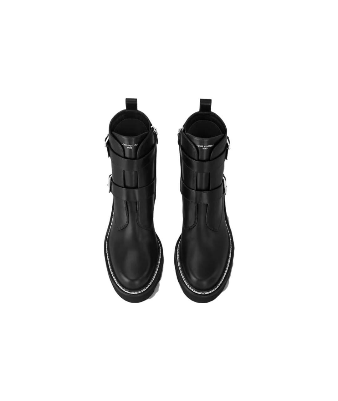 LOUIS VUITTON Черные кожаные ботинки, фото 3