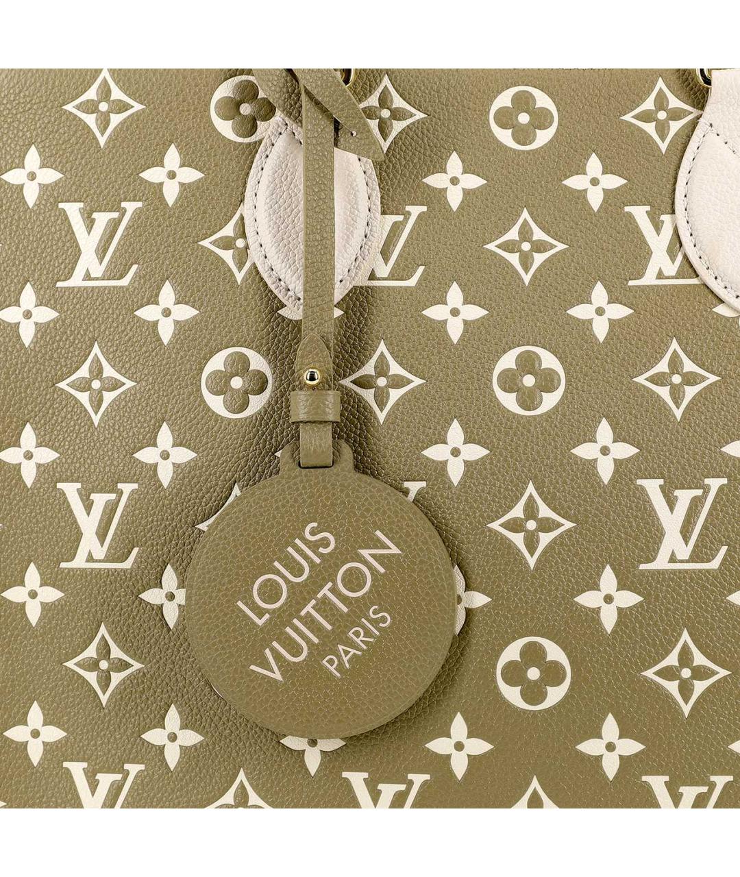 LOUIS VUITTON Хаки кожаная сумка через плечо, фото 7