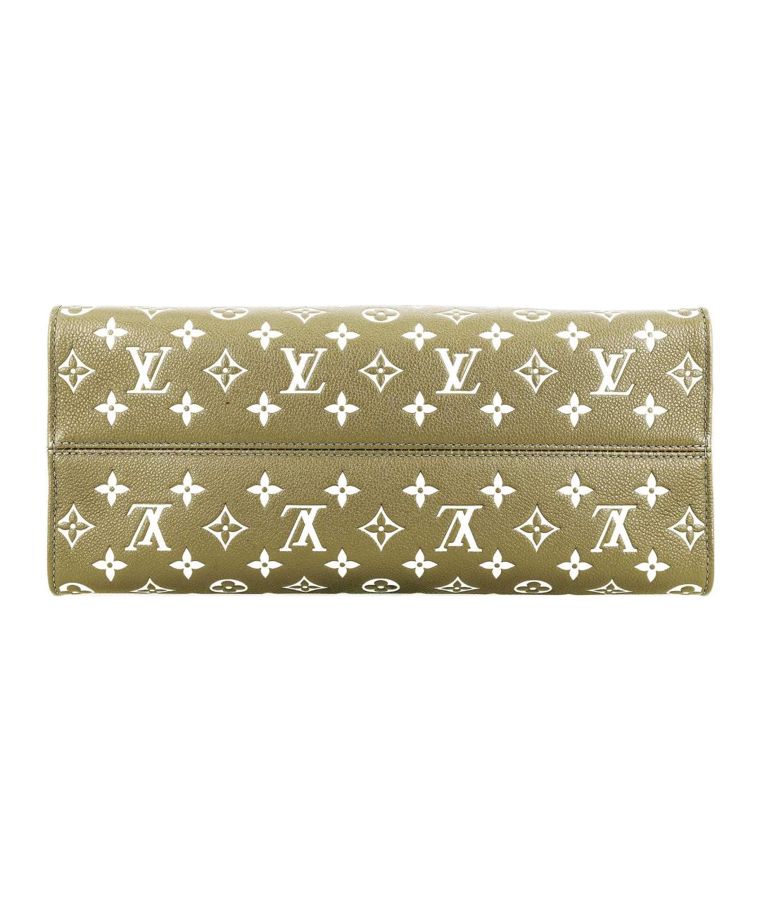 LOUIS VUITTON Хаки кожаная сумка через плечо, фото 4