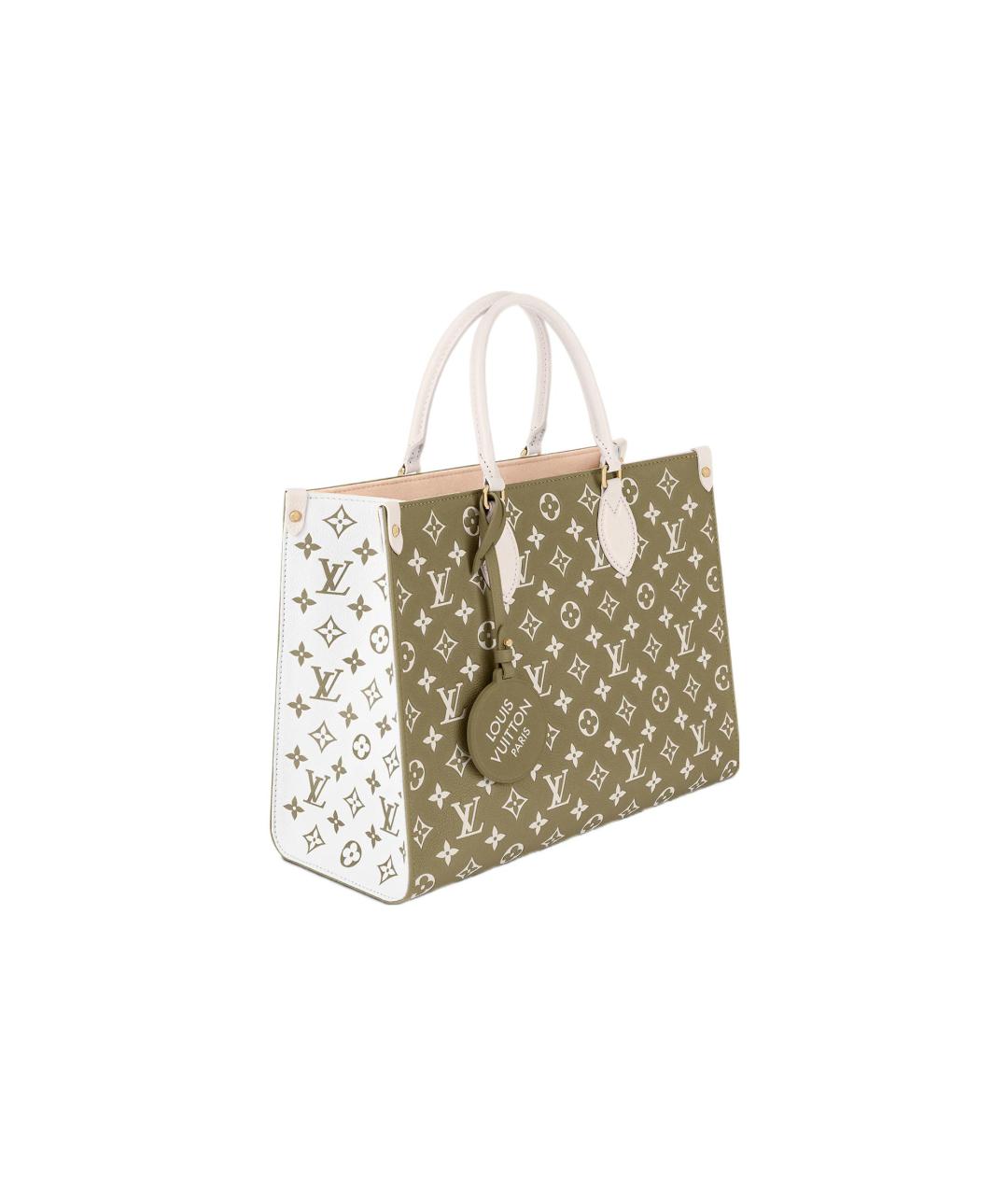 LOUIS VUITTON Хаки кожаная сумка через плечо, фото 2