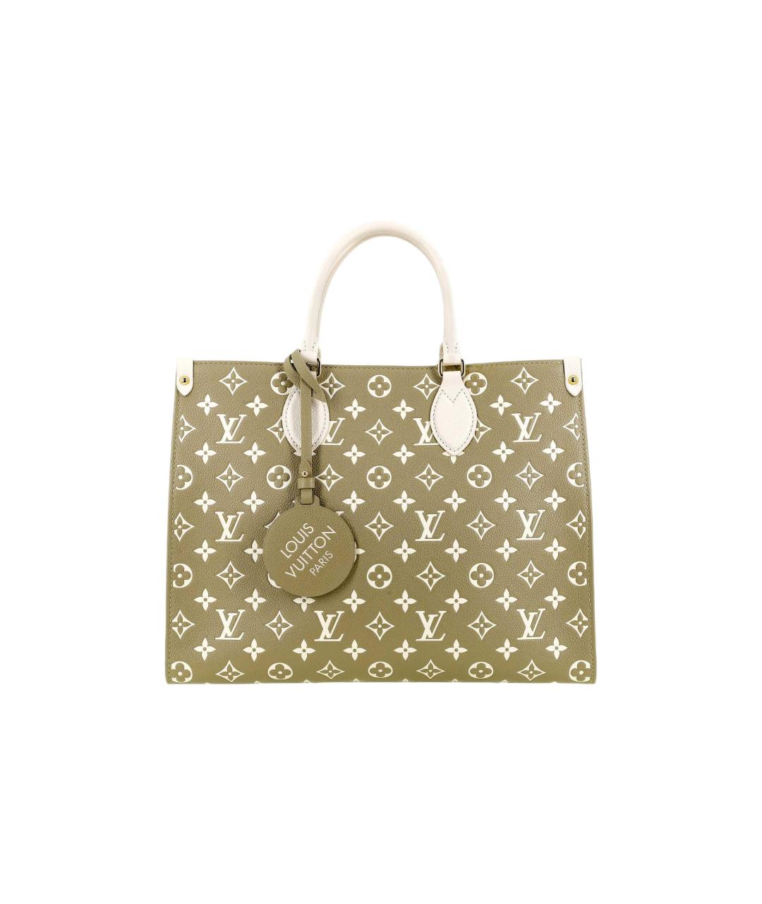 LOUIS VUITTON Хаки кожаная сумка через плечо, фото 1