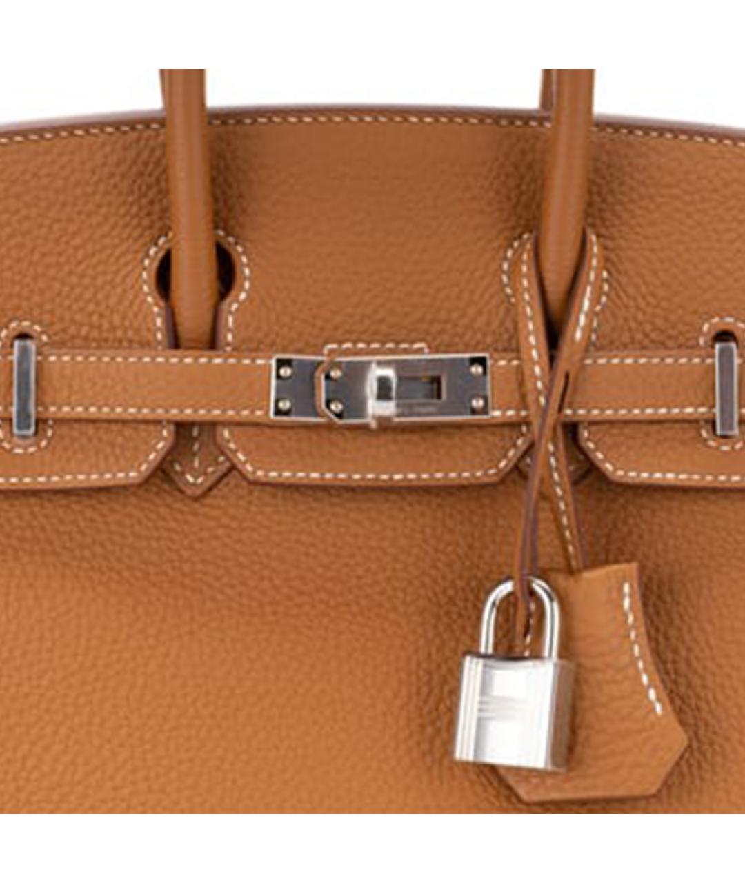 HERMES Коричневая кожаная сумка через плечо, фото 6