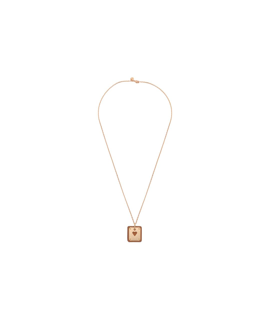 HERMES Коричневая металлическая цепочка, фото 2