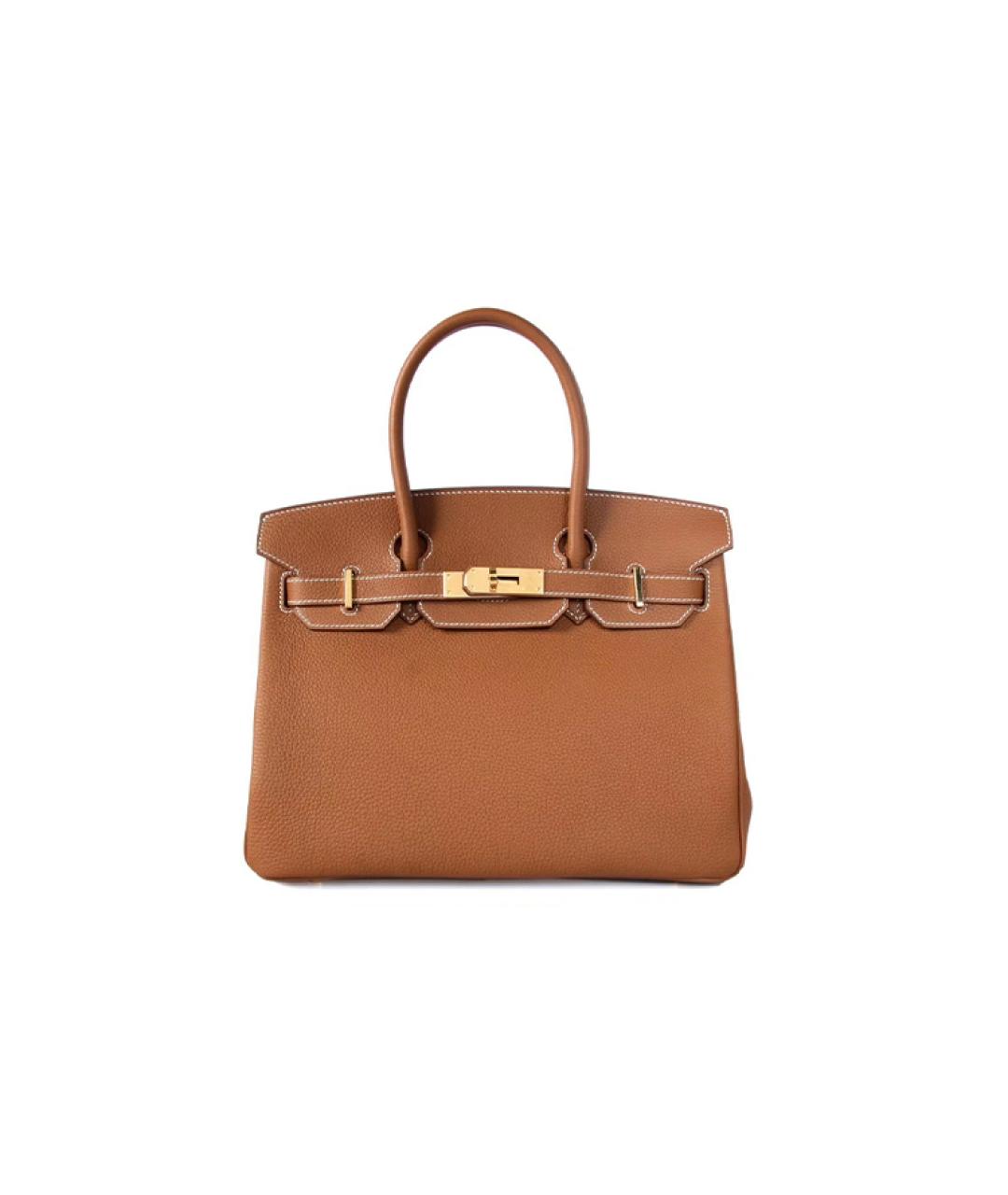 HERMES Коричневая кожаная сумка через плечо, фото 1