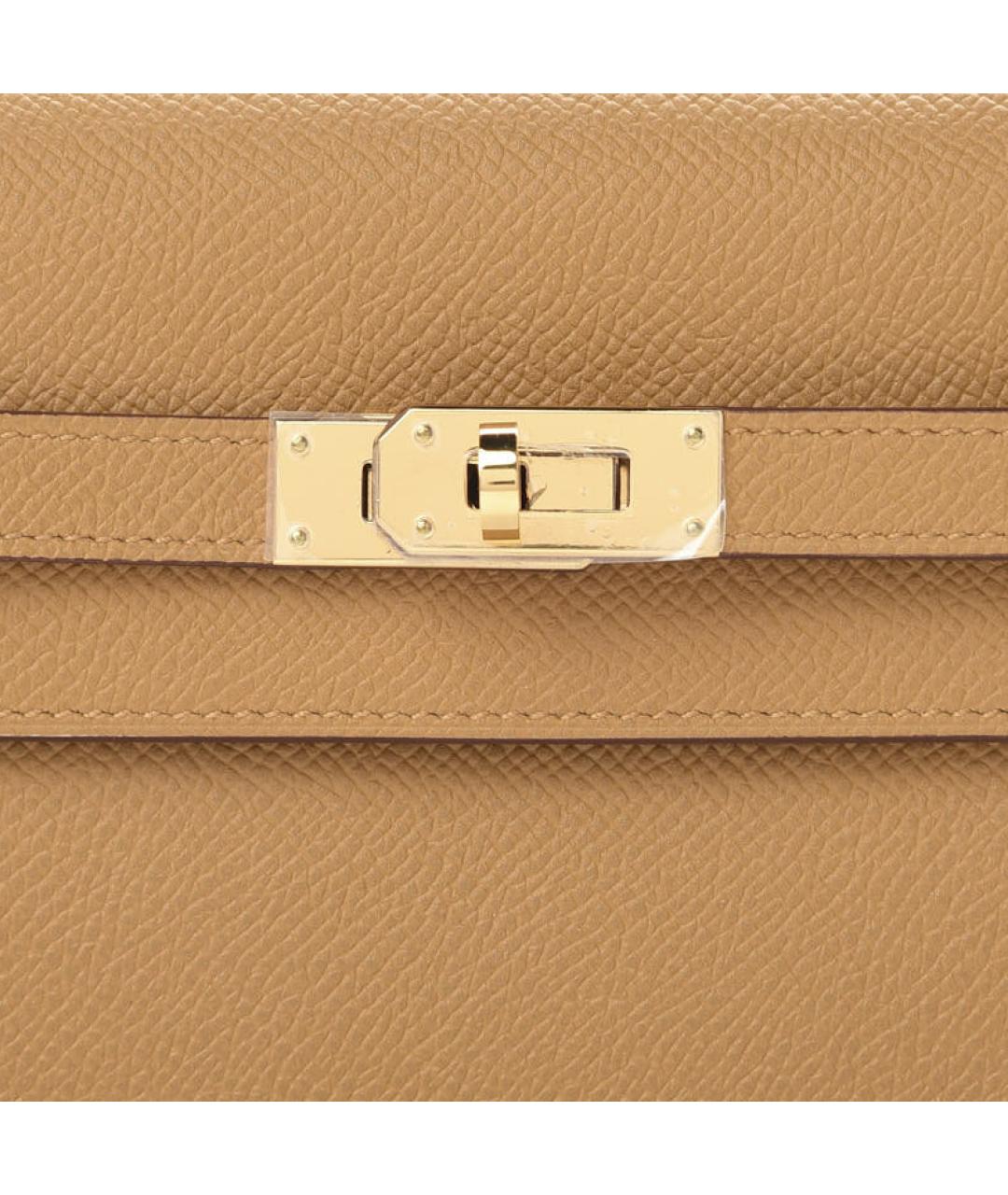 HERMES Коричневая кожаная сумка через плечо, фото 4