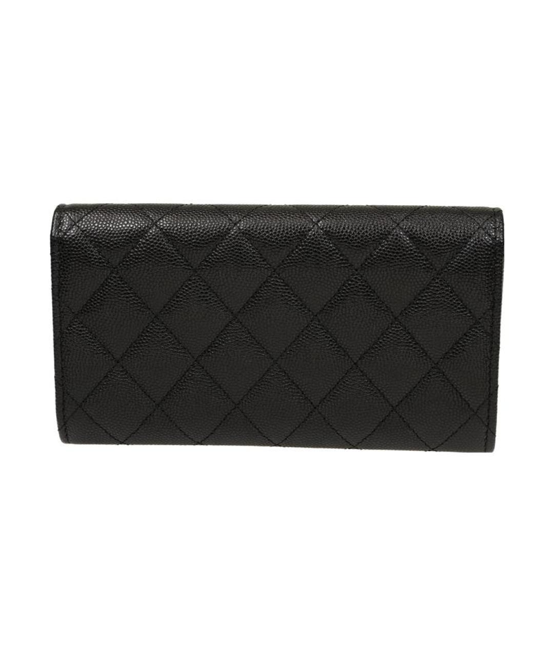CHANEL Черный кожаный кошелек, фото 7
