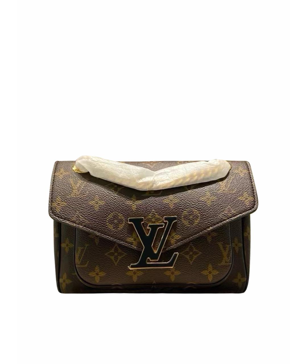 LOUIS VUITTON Коричневая кожаная сумка через плечо, фото 1