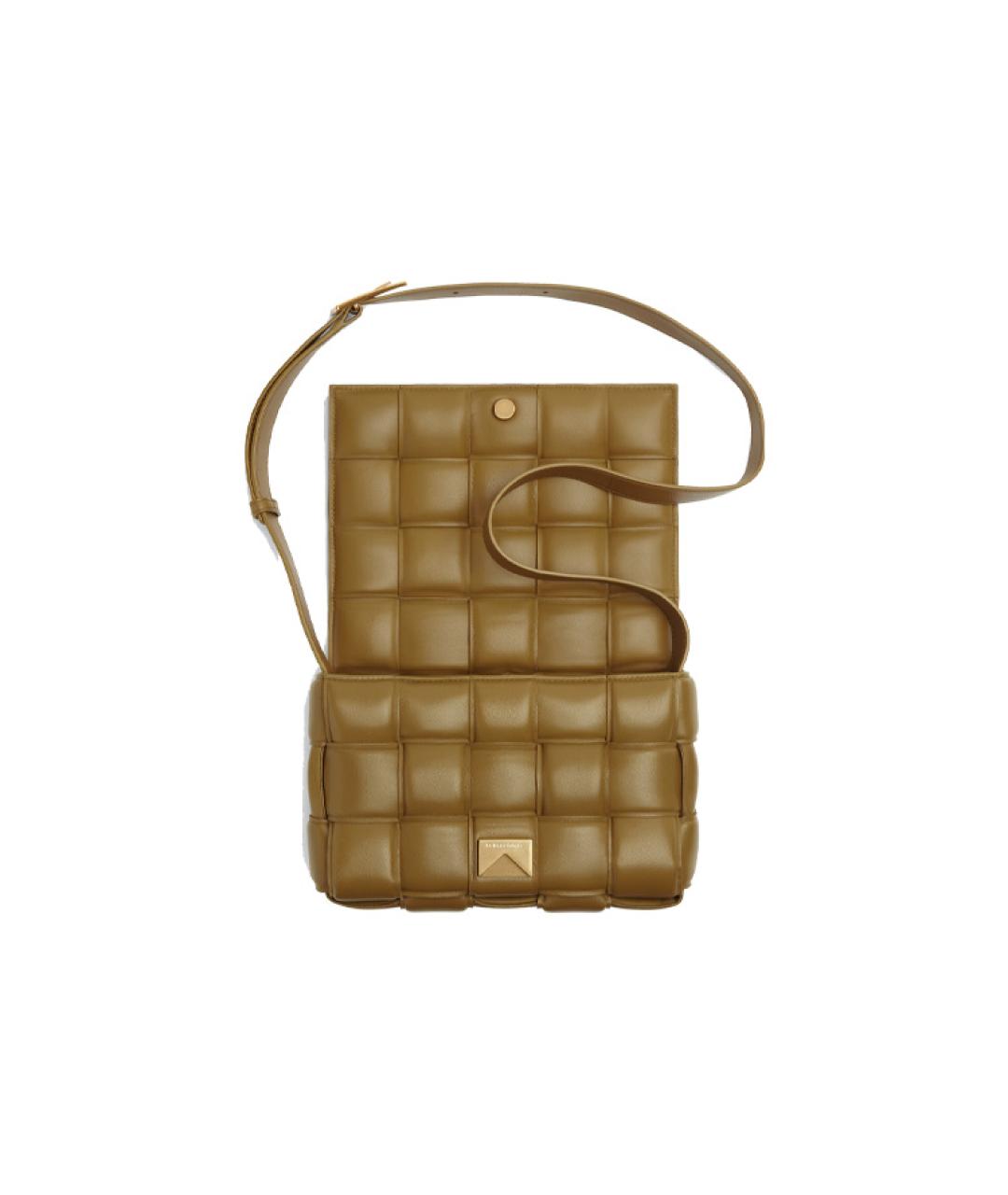 BOTTEGA VENETA Коричневая кожаная сумка через плечо, фото 3